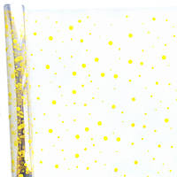 Пленка с рисунком "Горох-3" желтый (60 см, 400 г)