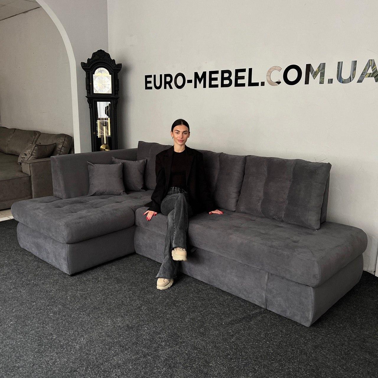 Новий розкладний диван в тканині купити для сну, фото 1