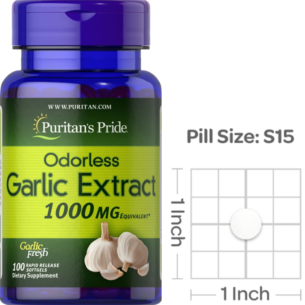 Екстракт часнику Puritan's Pride Garlic 1000 mg 100 гел капс