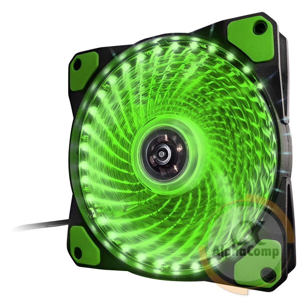 Кулер 120×120 Frime Iris 33 LED Green (FLF-HB120G33) 3pin+molex