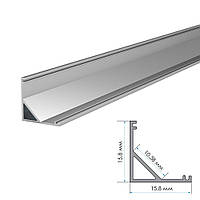 Профиль алюминиевый угловой для светодиодной ленты 2м ПФ-9