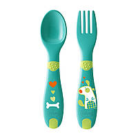 Набор Chicco First Cutlery: ложка и вилка, 12м+