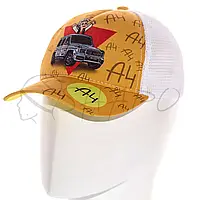 Бейсболка детская кепка летняя на сетке с регулировкой размера A4 Gelik SUBd21881 Желтый