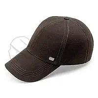 Бейсболка котонова з металевим значком кепка регулюється за розміром ATRICS IBK157 Темно-коричневий