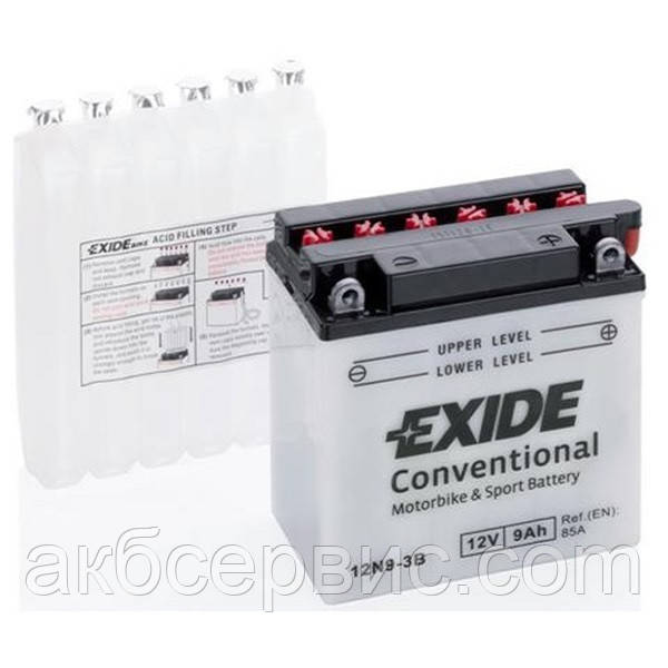 Mотоакумулятор Exide 9 ah 12N9-3B (сухозаряджений)