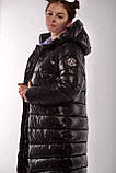 Підліткова зимова куртка на дівчинку від 12 років Модне чорне пальто пуховик для підлітків дівчат - зима 140, фото 4