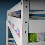 Ліжко двоярусне Babyson 5/ 6 Ліжко дитяче підліткове 190*80 см з натурального дерева, фото 9
