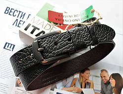 Італійський шкіряний ремінь Retro Black