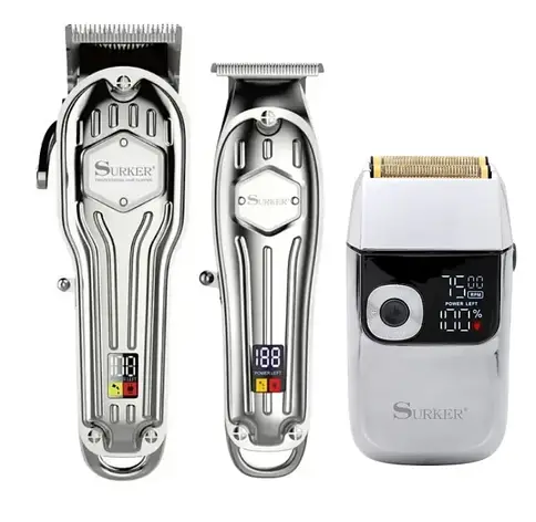 Професійний комбо-набір Surker Cordless Combo Silver (SK-K9S+SK-I9SL+SK-5001-SL), фото 1