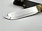 Ніж ручної роботи «Козак #2» зі шкіряними піхвами нескладаний сталь 95х18, фото 3