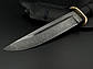 Бойовий ніж ручної роботи «Кабар #4» з піхвами з кайдекса, руків'я на стяжку сталь Х12МФ/60 HRC, фото 2