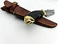 Ніж ручної роботи для полювання та риболовлі туристичний «Морж #5» зі шкіряними піхвами нескладний сталь 95х18, фото 3