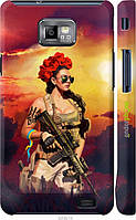 Пластиковый чехол Endorphone Samsung Galaxy S2 Plus i9105 Украинка с оружием Multicolor (5316 OP, код: 7748128
