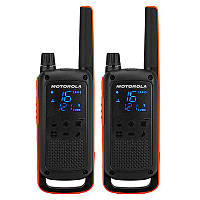 Рация Motorola Talkabout T82 Twin Pack (0.5W, UHF, 446 MHz, до 10 км, 16 каналов, АКБ), 2шт, черная