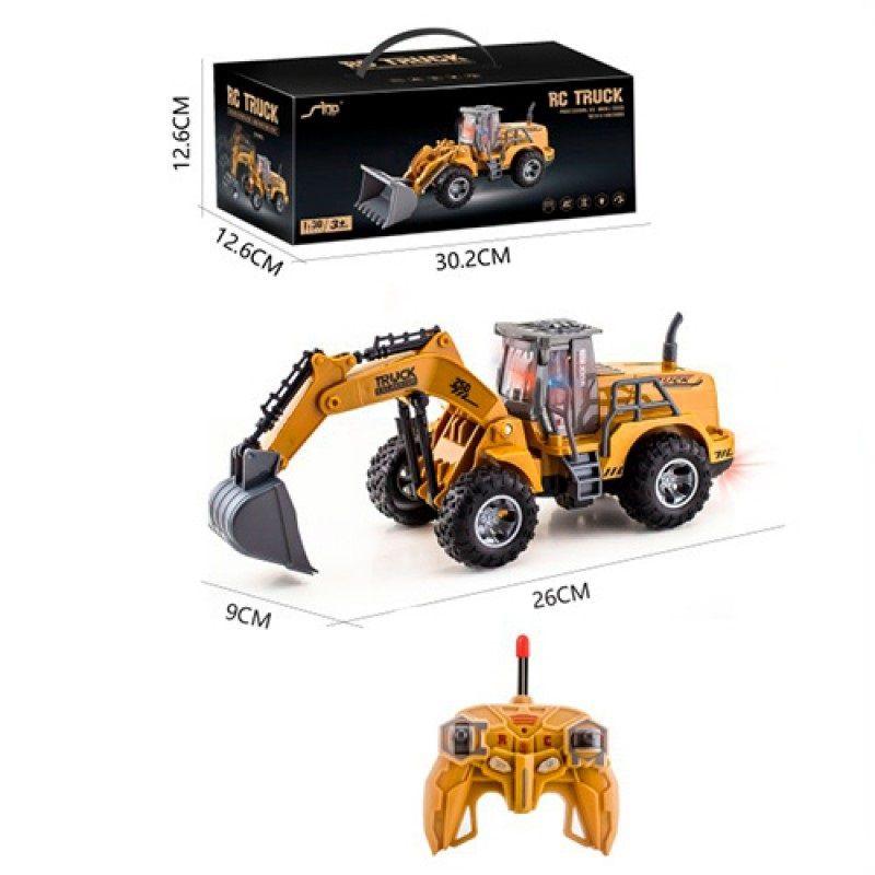 JH75-1D Екскаватор 1:30 на р/к 23 см рухається ковшем, світло, у коробці 30,5-13-12,5 см