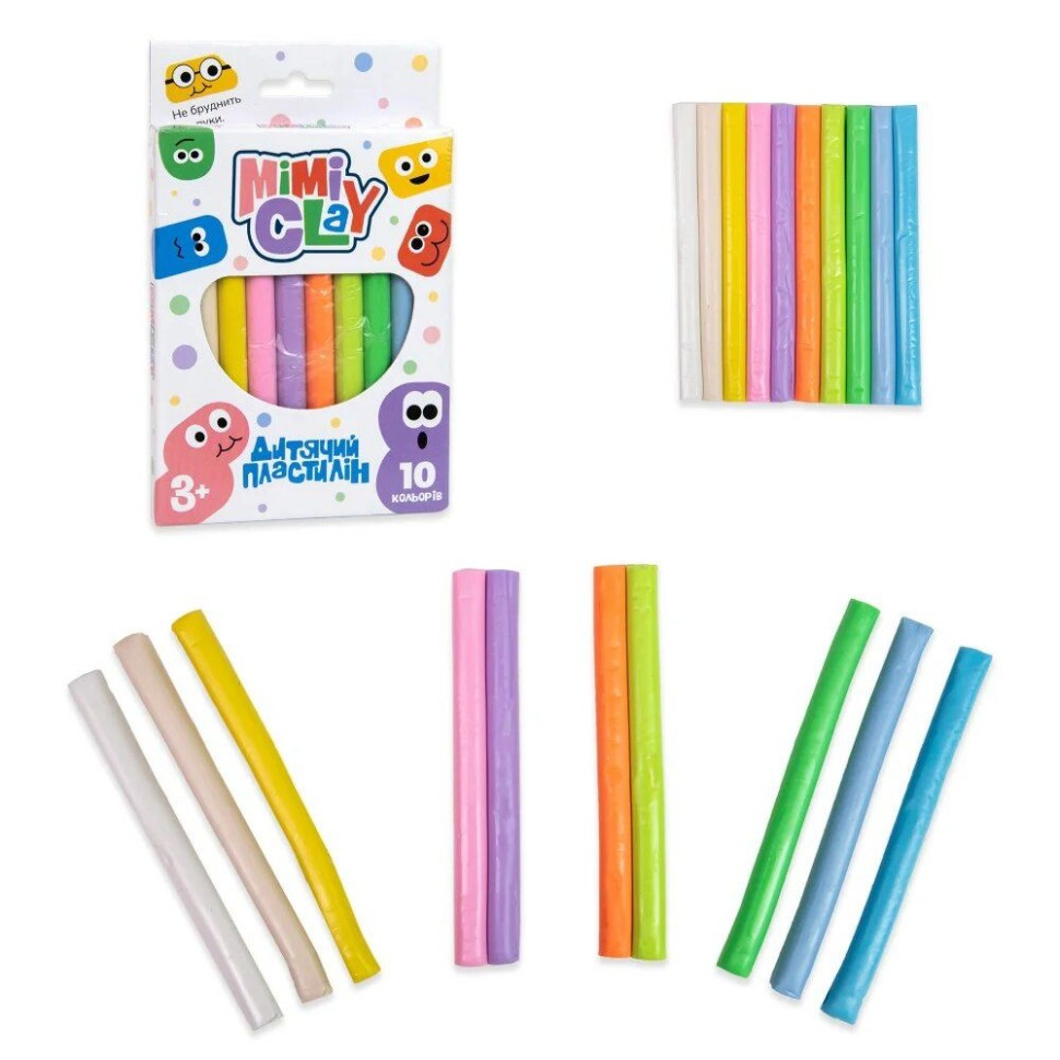 30424C Дитячий Набір для творчості Mimi Clay 10 кольорів Strateg