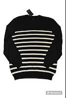 Легкий чоловічий чорний светр у смужку розмір 56-58 c&a німеччина
