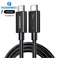 Кабель скоростной 40 Гбит/с THUNDERBOLT 4 и USB 4.0 Type-C - Type-C UGREEN US501 (100W, 8K видео, 0.8m). Black