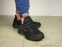 Спортивные кроссовки Adidas Terrex WATERPROOF с треккинговой антискользящей подошвой, черный, р.40-45