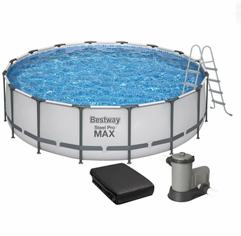 Каркасний басейн Bestway 5612Z (488х122 см) з картриджним фільтром, драбиною та тентом