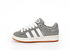 Жіночі та чоловічі зимові кросівки Adidas Campus Grey Winter (Сірі) Взуття кеди Адідас Кампус натуральний замш хутро зима В'єтнам, фото 5
