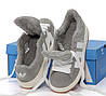 Жіночі та чоловічі зимові кросівки Adidas Campus Grey Winter (Сірі) Взуття кеди Адідас Кампус натуральний замш хутро зима В'єтнам, фото 6