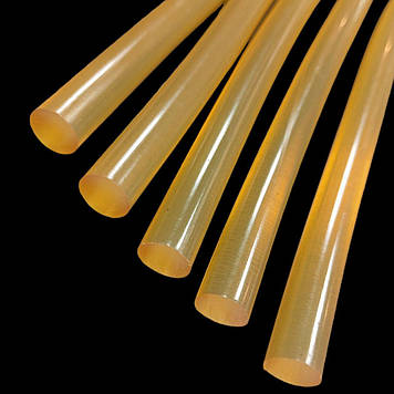 Клей силіконовий для пістолета посилений, 11 мм, жовтий, 27 см