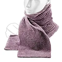 Шарф велюровый женский шарфик теплый зимний мягкий и приятный на ощупь ATRICS S843 Сирень