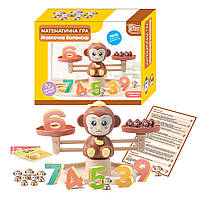 Розвивальна математична гра "Мавпочка балансир" (мелодії та звуки, 30 карток, 19 мавпочок, 10 цифр) | 4FUN Game Club (54391)