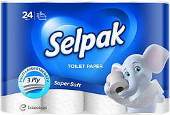 Туалетний папір Selpak Professional Premium 24 рулони 3 шари білий