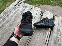 Чоловічі зимові кросівки з хутром Salomon XT-4 OG Full Black чорні водонепроникні, фото 5