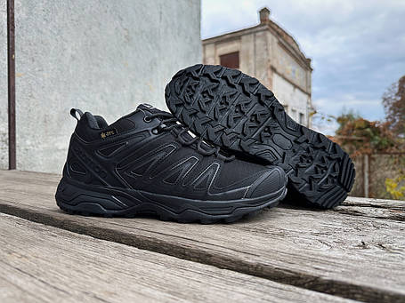 Чоловічі зимові кросівки з хутром Salomon XT-4 OG Full Black чорні водонепроникні, фото 1