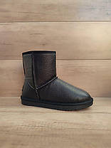 Уггі ЧОРНІ високі (h=20 см) шкіряні класичні унісекс натуральна шкіра зима, фото 5