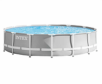 Каркасний басейн Intex 26724 (457х107 см) з картриджним фільтром, драбиною та тентом