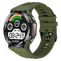 Смарт-годинник Modfit Titan All Black 35 мм |1,32" IPS, 400 мАч, 360 х 360, 128MB, HeartRate, IP67 | Зелений