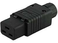 Гніздо Lucom FreeEnd-IEC(C19) Cordsize 3x2.5mm OD10mm чорний (62.08.3768) TO, код: 7455271