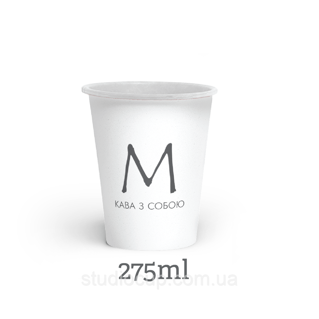 Стакан Розмір Білий М 275 мл (50 шт/уп.) кр80