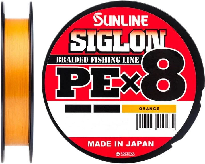 Шнур Sunline Siglon PE х8 150m (помаранч.) #0.4/0.108mm 6lb/2.9kg