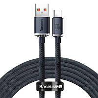 Дата-кабель зарядки USB/Type-C "Baseus CAJY000401" з підтримкою швидкої зарядки QC, потужністю 100W, довжина 120 см