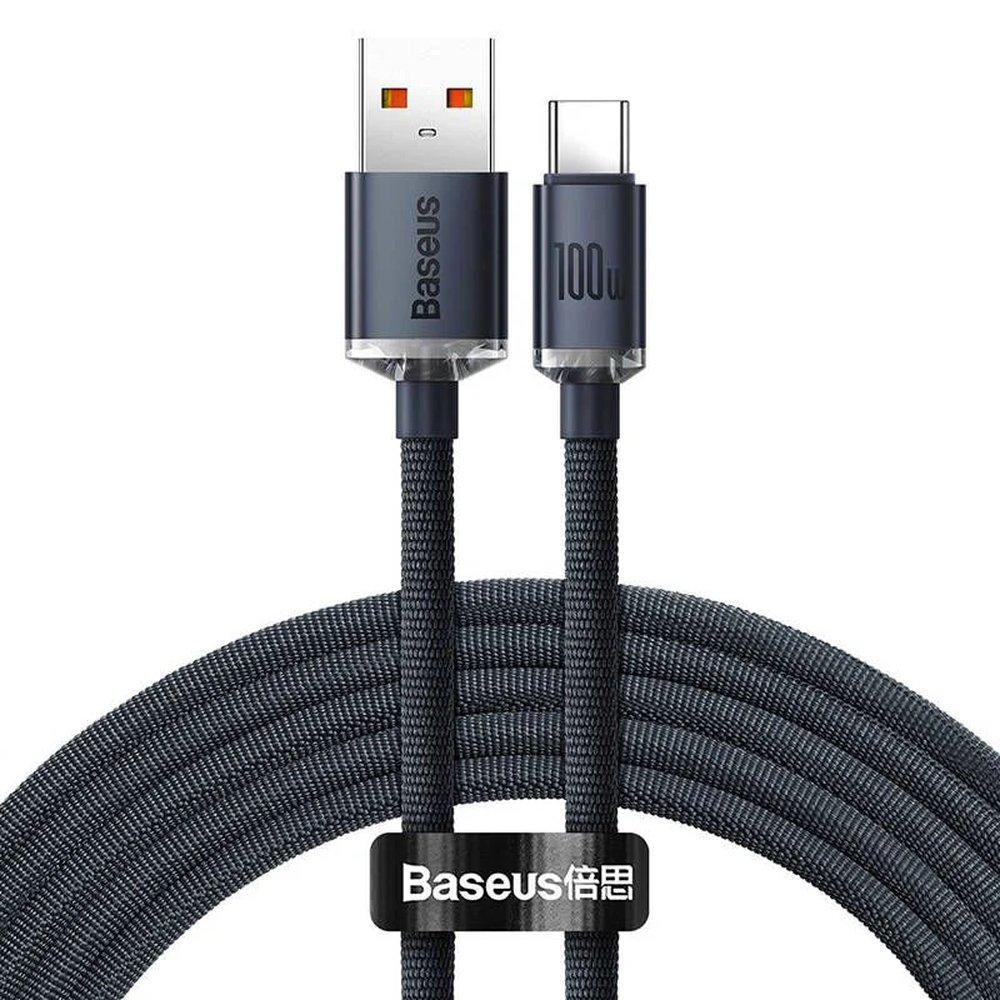 Дата-кабель зарядки USB/Type-C "Baseus CAJY000401" с поддержкой быстрой зарядки QC, мощностью 100W, длина 120 - фото 1 - id-p1999318097