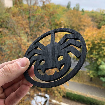 Костер з дерева Павучок чорний 95*95 мм