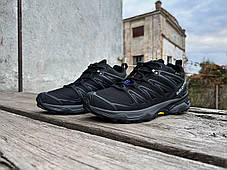Чоловічі зимові кросівки з хутром Salomon XT-4 OG Black чорні водонепроникні, фото 3