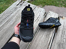 Чоловічі зимові кросівки з хутром Salomon XT-4 OG Black чорні водонепроникні, фото 5