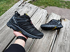 Чоловічі зимові кросівки з хутром Salomon XT-4 OG Black чорні водонепроникні, фото 4