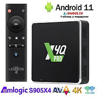 TV-Приставка Ugoos X4Q Pro 4/32GB S905X4 Android 11 (Smart TV BOX, Андроїд тв бокс)