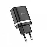 Зарядний пристрій з швидкою зарядкою + кабель USB Type-C HOCO C12Q (1USB, 3A, QC3.0) на 18W чорний, фото 4