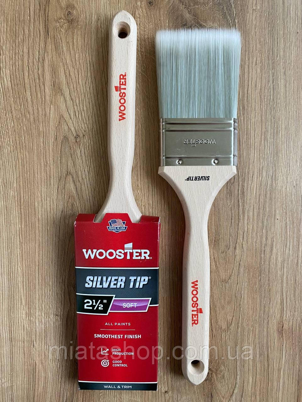 Пензель малярний для всіх фарб Wooster Silver Tip soft 64 мм