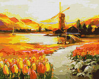 Картина по номерам "В долине тюльпанов" 40х50см