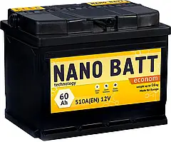 Акумулятор NANO BATT Econom - 60 + правий (510 пуск)