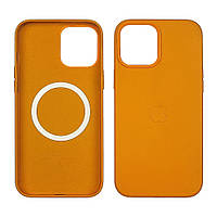 DC Чехол Leather Case with MagSafe для Apple iPhone 12 Pro Max 08 жёлтый
